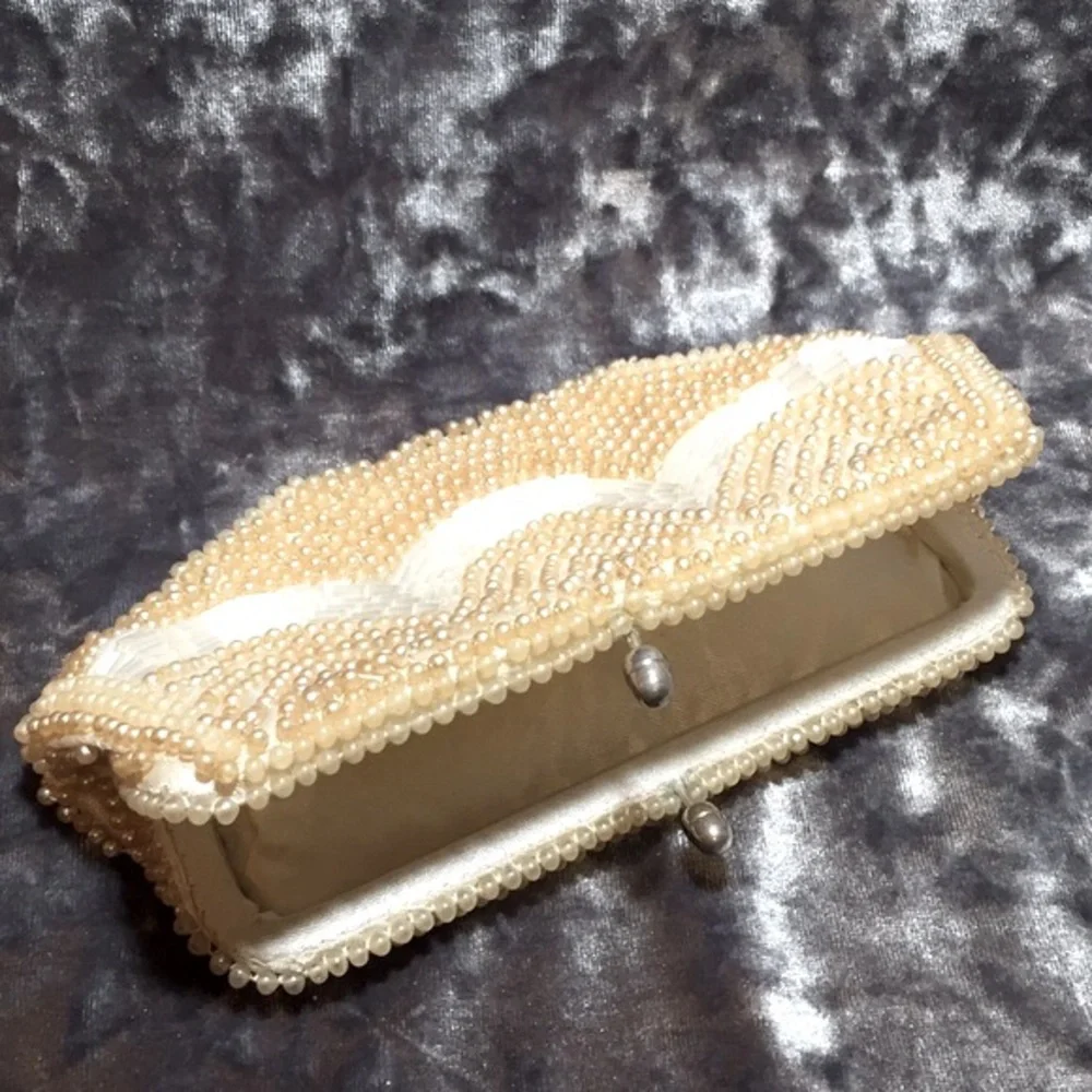 Vintage Beaded Clutch Evening Bag La Regale Mid Century Glam